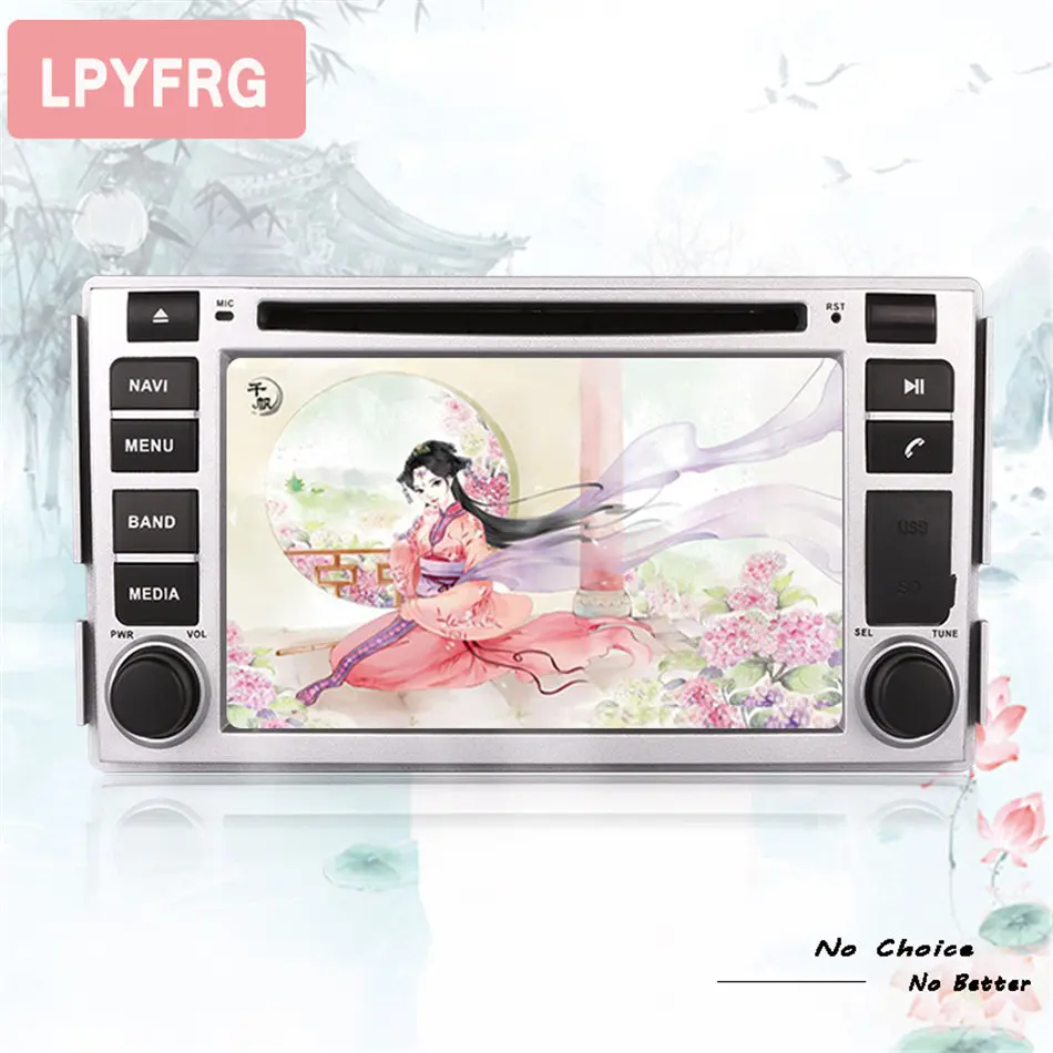 Excellent 6.2" HD Android 9.0 Touch Screen GPS Car DVD Player for Hyundai Santa Fe 2006 2007 2008 09 2010-2012 Tape Recorder Stereo Audio 2