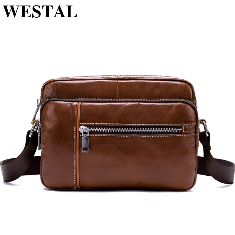 WESTAL Messenger Bag Men Leather Crossbody Bags for Man Satchels Cowhide Genuine Leather Shoulder Bags Male Bag New Arrival 8393 WESTAL Messenger Bag Men Leather Crossbody Bags for Man Satchels Cowhide Genuine Leather Shoulder Bags Male Bag New Arrival 8393
