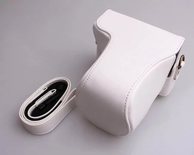 Защитный чехол для камеры Canon, сумка, Ретро стиль, из искусственной кожи, чехол для камеры s для Canon EOS M10 M100 15-45 мм 55-200 мм, чехол для объектива s - Цвет: Ordinary-White
