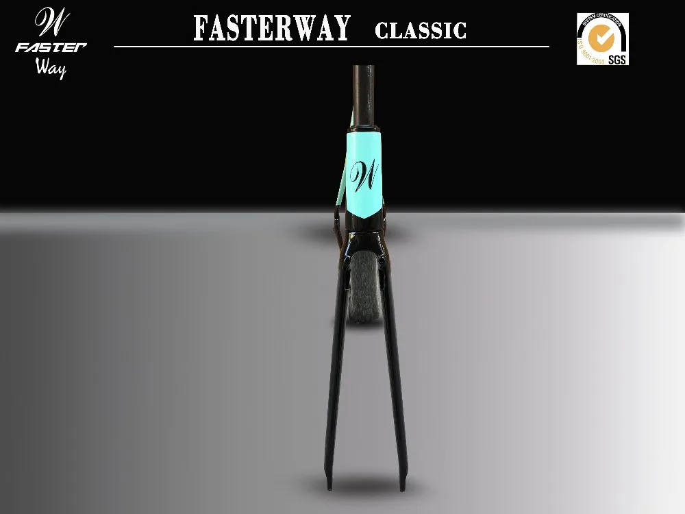 Тайваньский бренд FASTERWAY Классический прозрачный оранжевый серебряный супер легкая карбоновая рама, дорожный: рамка+ подседельный штырь+ вилка+ зажим+ гарнитура