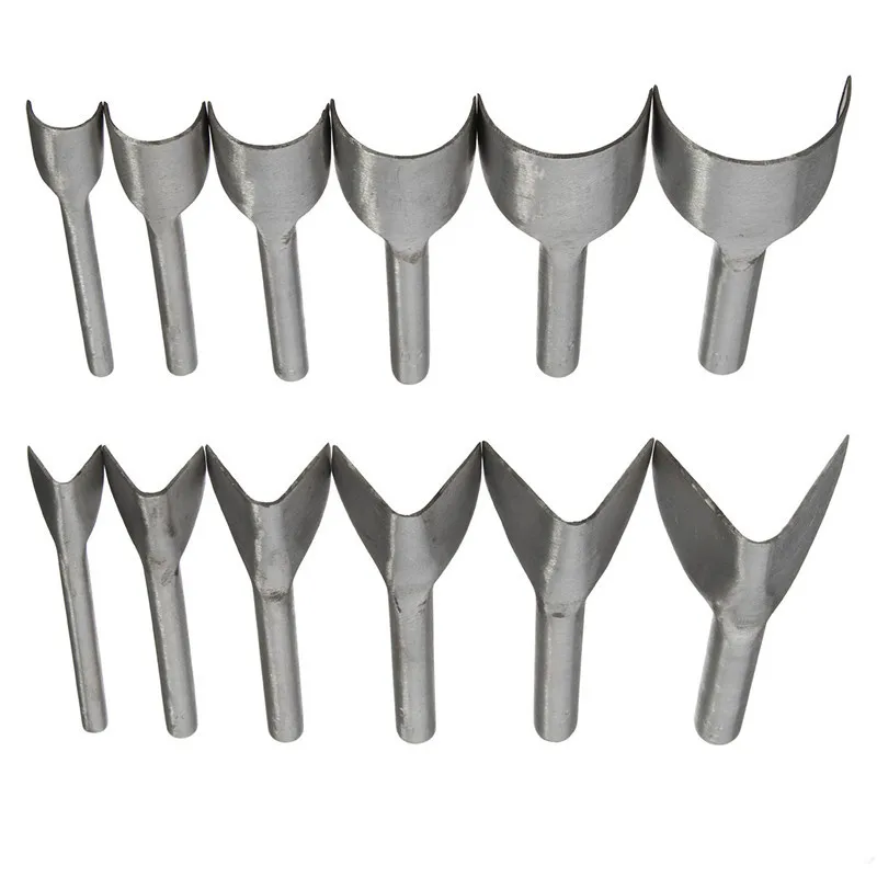 

New Leather Craft Tools Half Round V Shaped Cutter Punch Leather Handmade Craft Tools Punching Hand Tools 6Pcs/set 15mm-40mm