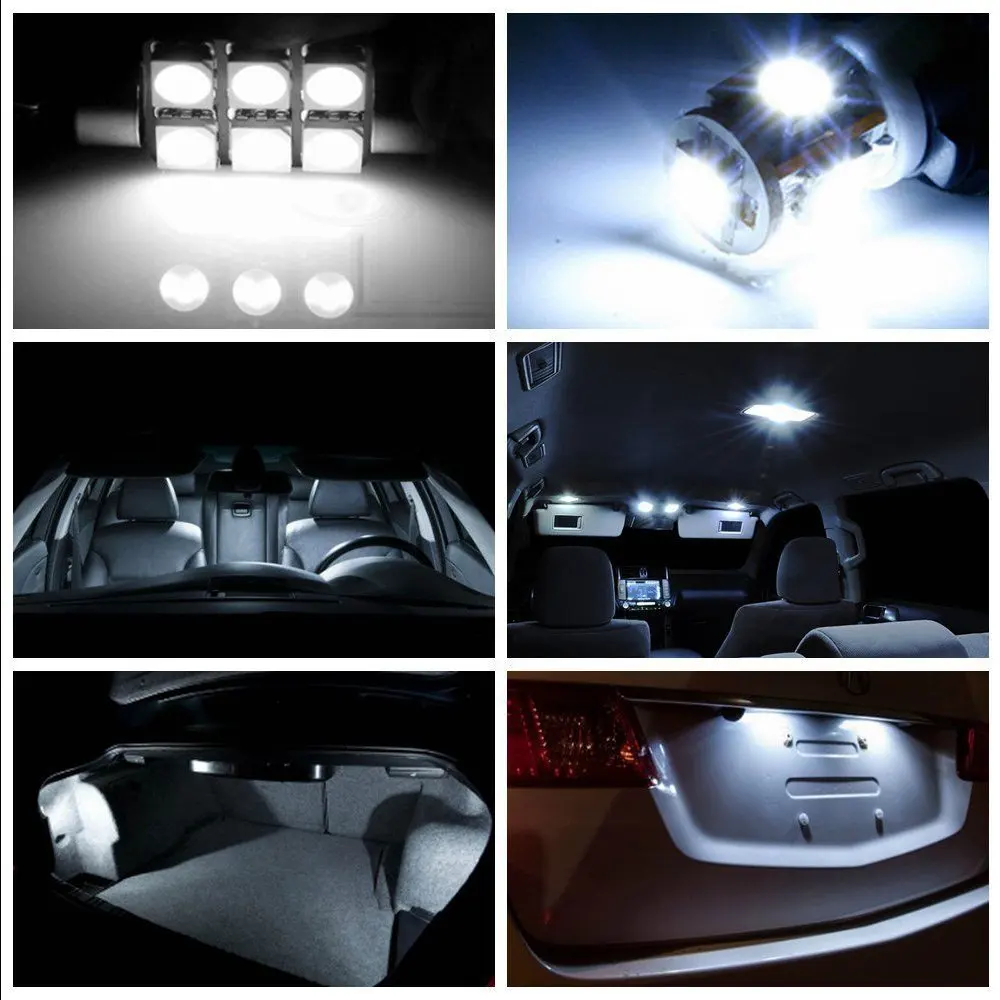 Для Suzuki Kizashi S Крест Vitara Liana SX4 автомобилей светодиодные лампы Замена Купол Карта Лампа яркий Trunk белый 8 шт