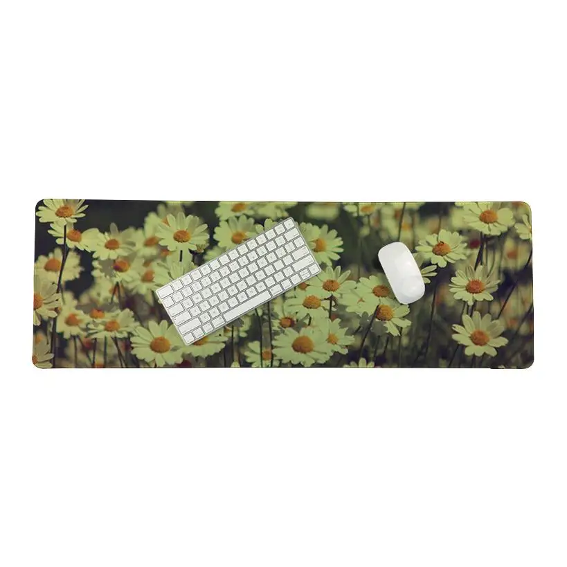 30x80cm MaiYaCa классный силиконовый коврик для мыши с ромашками, игровой размер для 30*80 см/11,8*31,5 Дюймов, маленький коврик для мыши - Цвет: 30x80cm