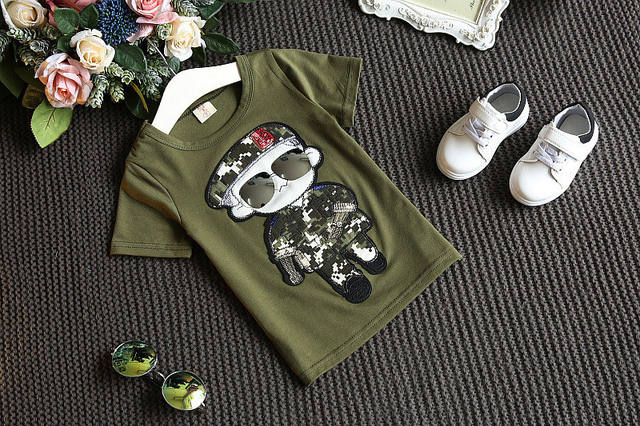 Children’s Clothes 2019 Summer Kids Short Sleeves T-Shirt + Camouflage Shorts Suits Toddler Boys Clothing Sets