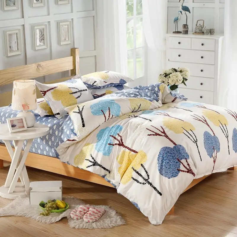 

Home textile,Reactive Print 4Pcs Cotton bedding sets include Duvet Cover Bed sheet Pillowcase,housse de couette, Bed Linen