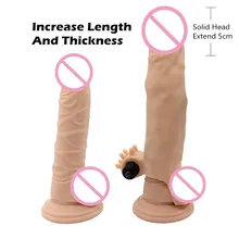 Dildo Vibrator Big Size Real Feel Solid Head Penis Sleeves With Cock Rings And Clitoral Vibrator For Men Sex Toys For Couples