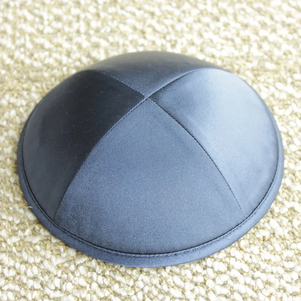 Темно-синий цвет сатин киппот иудейский Yarmulke Kippah kippot 19 см | Аксессуары для одежды