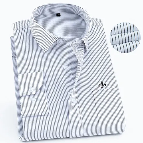Dudalina Camisa Social Masculina мужская рубашка с длинным рукавом классические мужские рубашки формальная деловая рубашка мужская вышивка логотип - Цвет: 1-490BLACK-T