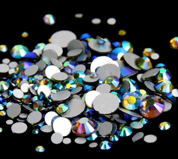 

Olivine AB Color ss3,ss4,ss5,ss6,ss8,ss10,ss12,ss16,ss20,ss30 Flat Back Crystal Non Hotfix Nail Art Glue On Rhinestones