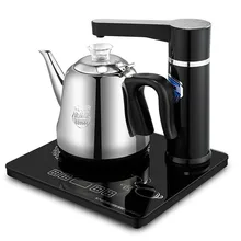 Электрический чайник полностью автоматический воды заполненный электрический чайник, вода, чай