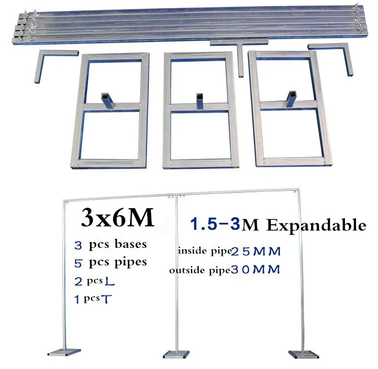 Прямая много размеров из нержавеющей стали трубы Свадебные расширяемые стержни фон стенд рамки День рождения украшения