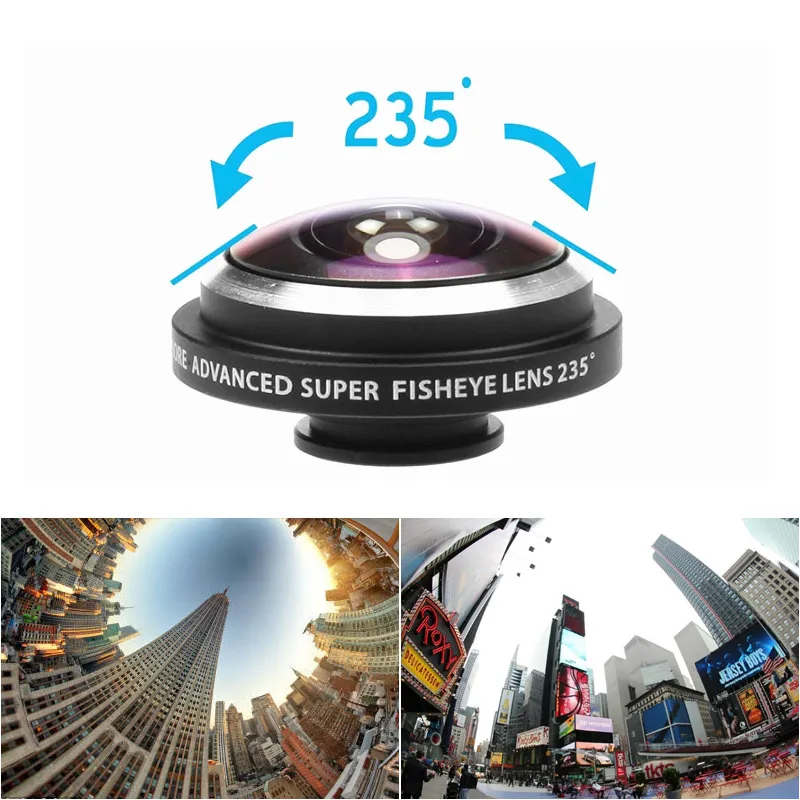 

Universal 235 Degree Super Fisheye Lens Mobile Phone Camera Lenses For iPhone iPad Huawei Lens HD Wide Angle Clip-on Fish Eye