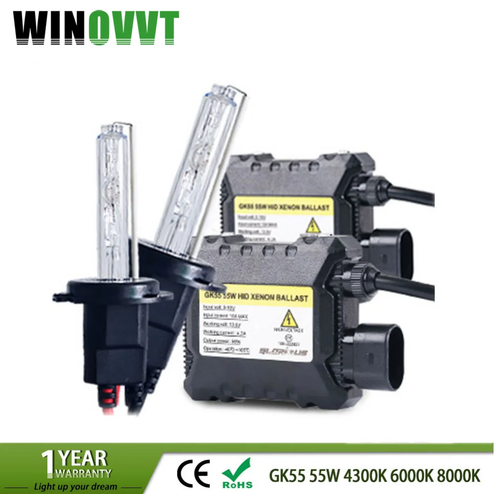 h7 xenon ballast kit 55W SLIM HID XENON HEADLIGHT BULBS REPLACEMENT KIT