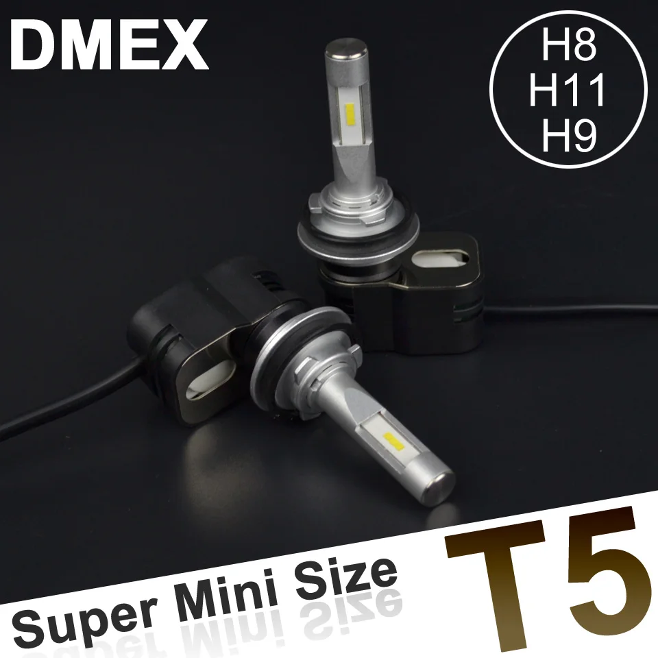 DMEX 1 комплект светодиодный светильник CSP Chip 60 Вт 8400LM T5 H4 9003 HB2 Hi Lo Beam 6000K авто лампы|led
