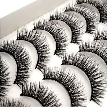 

2018 NEW 10 pairs 100% Real Mink Eyelashes 3D Natural False Eyelashes 3d Mink Lashes Soft Eyelash Extension Makeup Kit Cilios