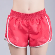 Для женщин Йога Фитнес Короткие свободные полиэстер высокая Талия спортивные индивидуальные дышащие эластичные быстросохнущие Бег Печать Короткие