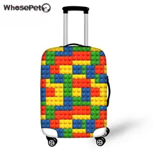 WHOSEPET Building Blocks Printing Fashion Suitcase Luggage Protective Covers Cute Kids Case Cover Travel Accessories Supplies WHOSEPET Building Blocks Printing Fashion Suitcase Luggage Protective Covers Cute Kids Case Cover Travel Accessories Supplies