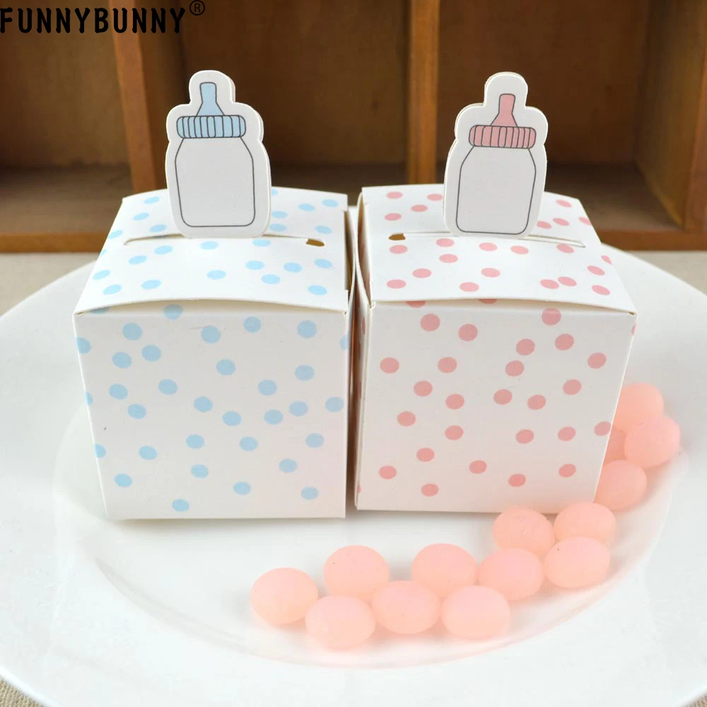 

FUNNYBUNNY 5PCS Milk Pot Candy Favours Boxes Bag Pail Wedding Party Festivals Gifts Bucket Decor