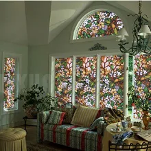 Цветок магнолии! 40 см в ширину европейская живопись витражи декоративные электронная тонировка стекла 40 см x 100 см