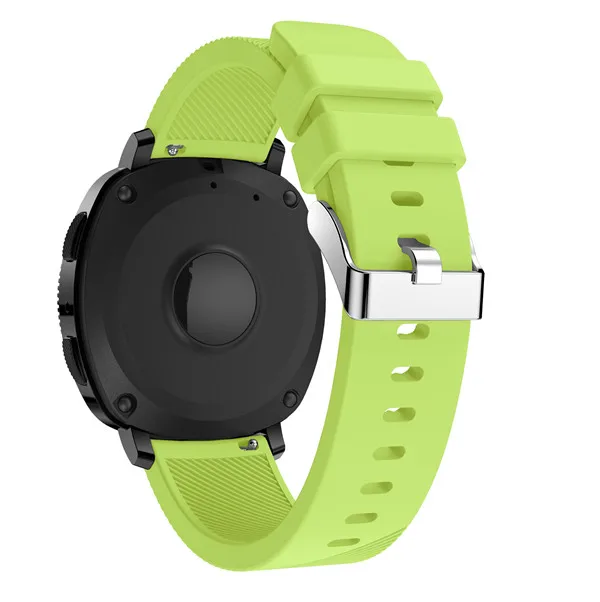 BEHUA 20 мм ремешок для часов Garmin Vivoactive 3/Garmin 645/Huami Youth/samsung gear Sport Силиконовый Резиновый Браслет ремешок - Цвет: Lemon green