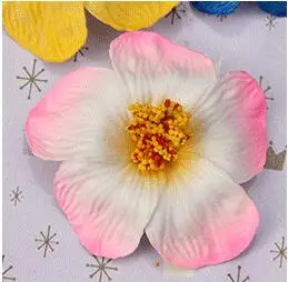 100 шт 9 см пена франгипанель Франгипани цветок Sinensis Цветок голова искусственный тропический Гибискус 16 цветов пены Цветочные головки - Цвет: Розовый
