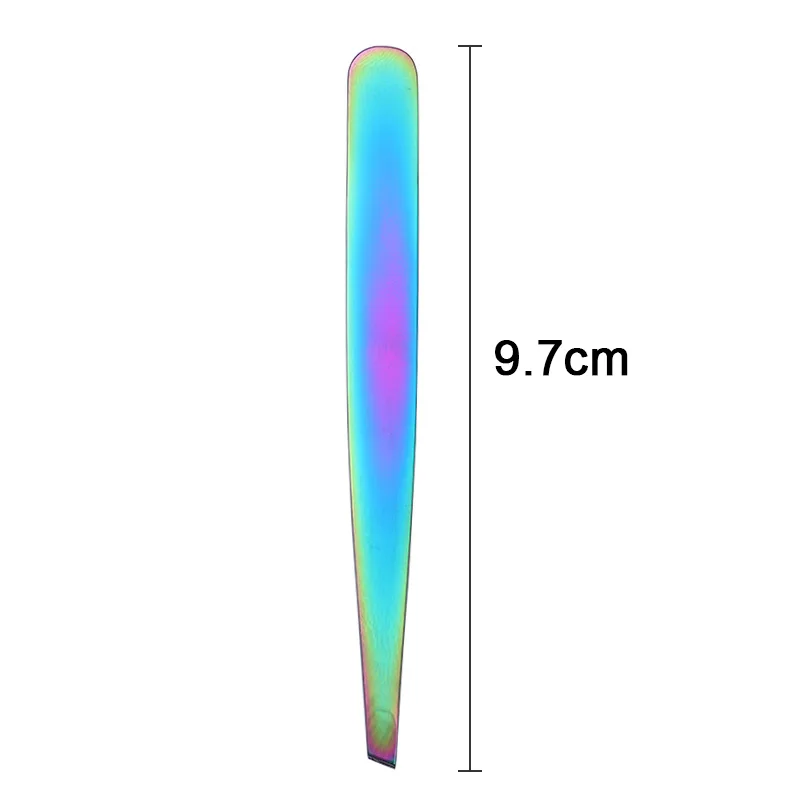 Радуга Нержавеющая сталь бровей пинцет, ножницы для стрижки Стикеры резак уход за кожей лица для удаления волос, инструмент для макияжа, 1 шт