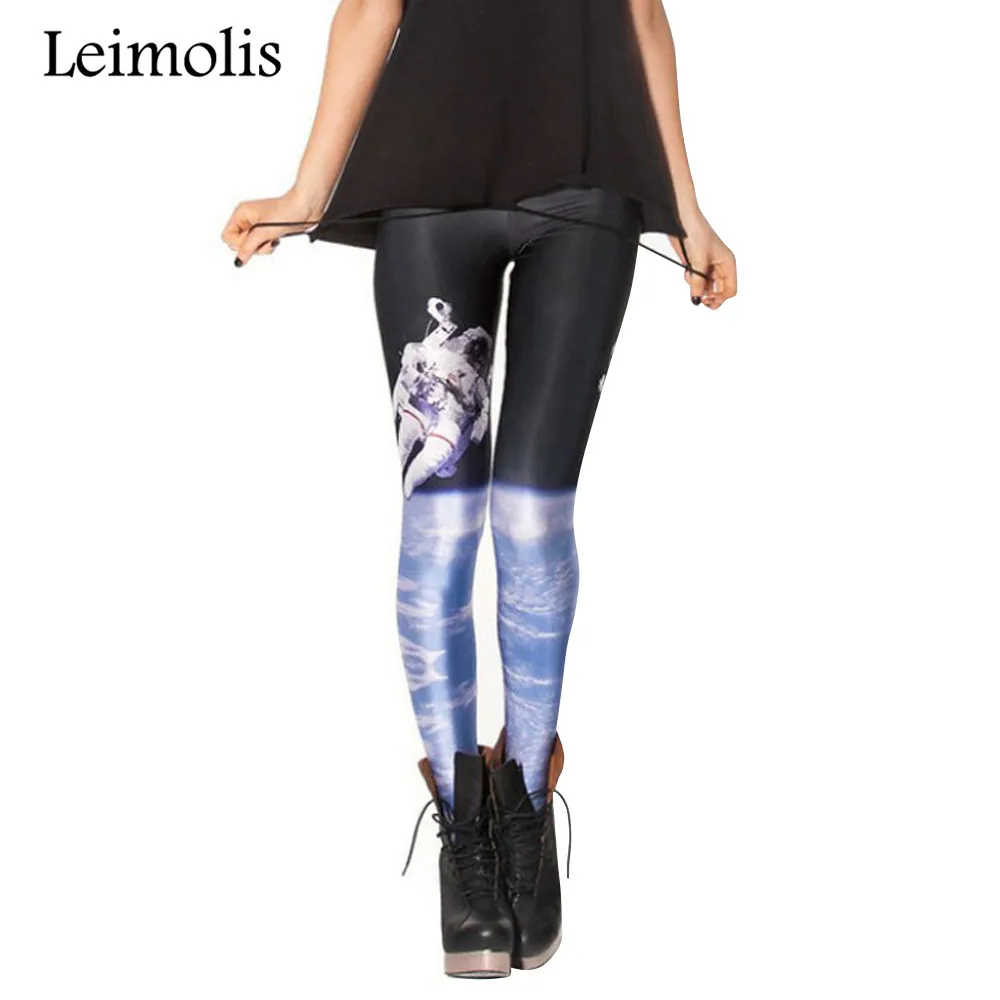 

Spring Tenths adventure time punk rock hara black milk push up fitness sexy 3d print Space astronaut women leggings sports