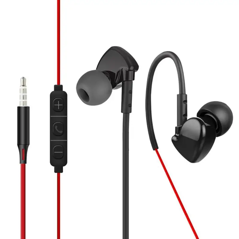 Goede In Ear Wired Line Controle Moving Coil Oortelefoon 3.5mm Jack Zware Bas Stereo Hoofd telefoon Sport Running Headset oordopjes voor iPhone