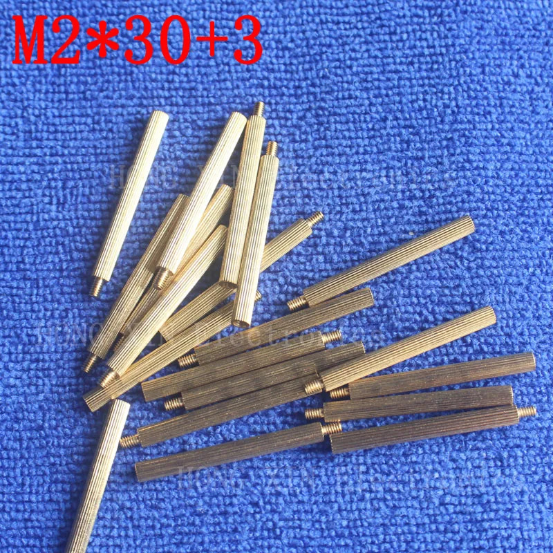 Buy M2*30+3 10Pcs brass Standoff 30mm Spacer Standard