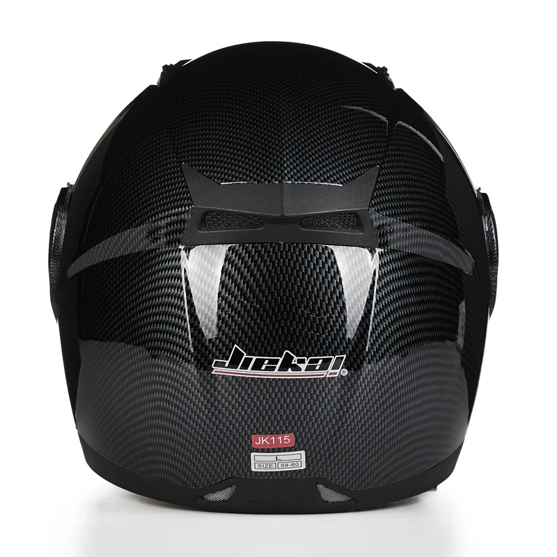 Мотоцикл JIEKAI шлемы с двойным козырьком из углеродного волокна Moto Casco модульный откидной шлем DOT одобренный 115 гоночные мотокроссные шлемы