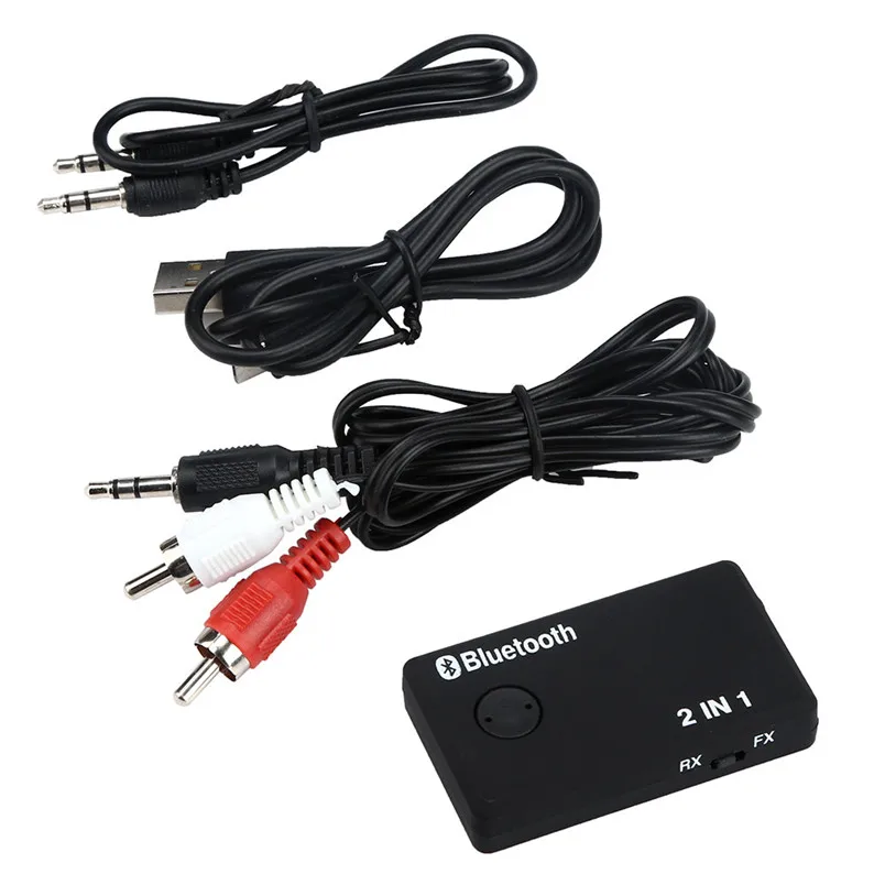 2 in 1 Wireless Bluetooth 4.0 Transmitter A2DP Receiver Stereo Audio Music Adapter USB Charging With 2-in-1 Audio Cable 30NT29  (1)