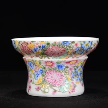 Китайский фарфор Dehua керамика расписанные вручную чайные протечки фильтр для кофе и чая цвет эмаль на гриле цветы чай чайник аксессуары