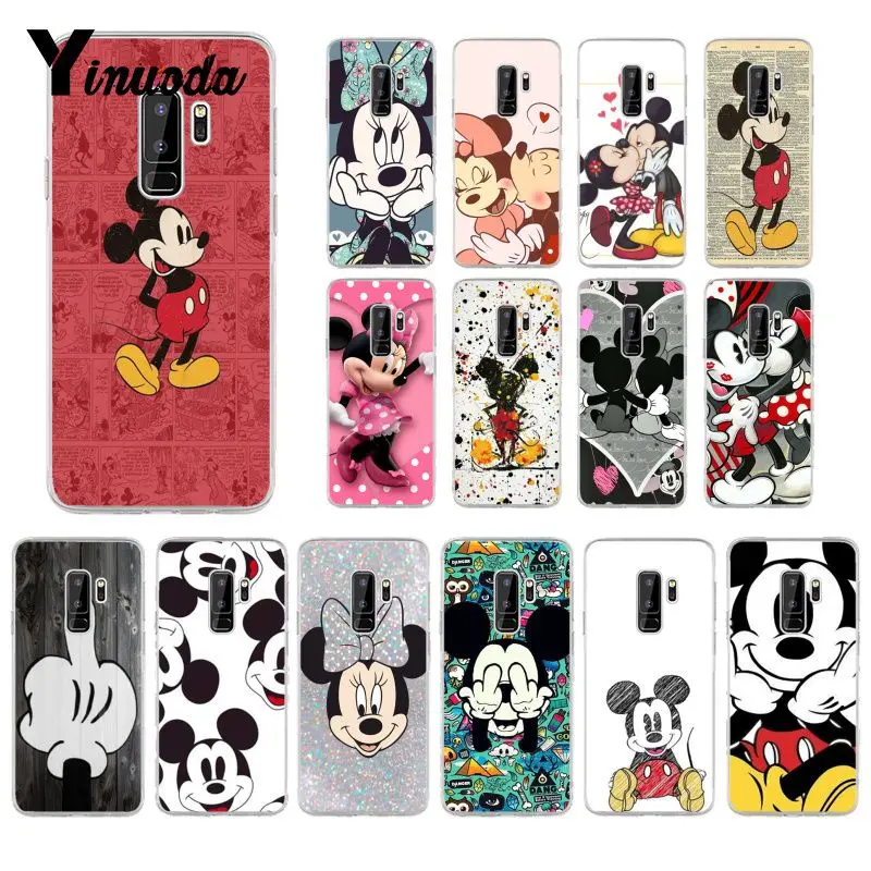 

Yinuoda Beauty Cartoon Mickey Minnie Mouse Soft Silicone Phone Cover for Samsung Galaxy S9 plus S7 edge S6 edge plus S5 S8 plus
