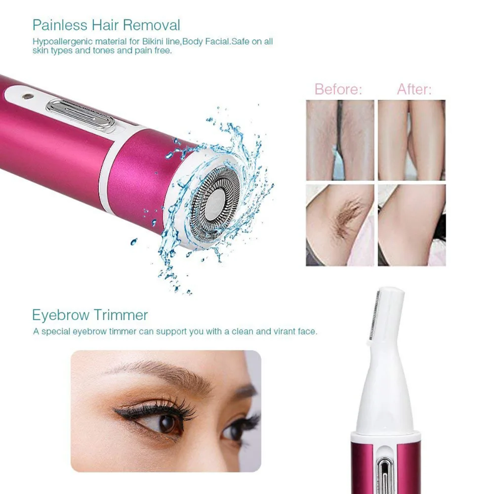 4 IN 1 Body Shaver Women Face Legs Shavers machine lady hair removal trimmer epilator hair removal set Hair Remover tools