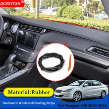 QCBXYYXH автомобильный Стайлинг резиновые анти-звуконепроницаемые не пропускающие шума пылезащитные приборной панели автомобиля Лобовое стекло уплотнительные полосы для peugeot 408 2010