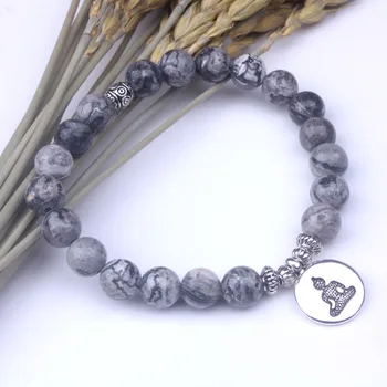 Bracelet Bouddhiste Homme gris