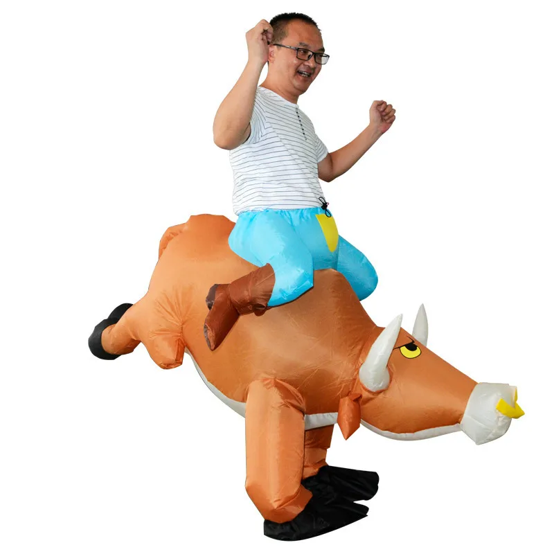 Inflatable Bull Costume Funny Cosplay Cow Animal Costumes for Adult Men ...