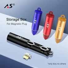 A.S Магнитный кабель для подключения к сети коробка Тип C Micro USB C 8 pin адаптер быстрой зарядки телефона Microusb магнит Зарядное устройство Шнур вилки сумка для хранения