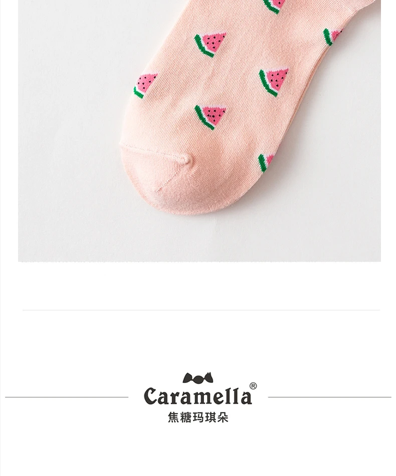 Caramella/3 пар/лот, Новое поступление, хлопковые женские носки, розовые милые повседневные короткие Носки с рисунком животных, носки для