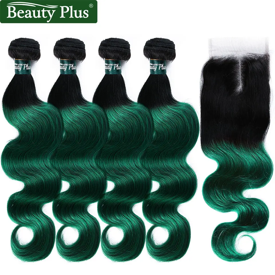 Ombre Brazilian body wave hair with closure (14)