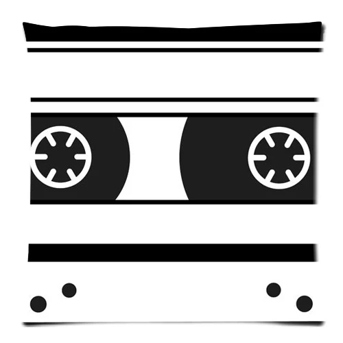 cassette tape black Zippered Pillow Cases Cover Cushion Case 18x18 Inchcase notcase
