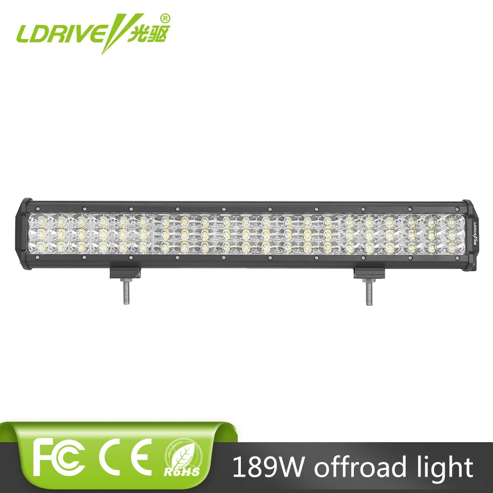 

12V 24V 20 Inch 189W Combo Spot Flood Beam 6D 3-Row LED Work Light Bar for Jeep Offroad 4x4 4WD LED Fog Lamp Truck Tractor RZR