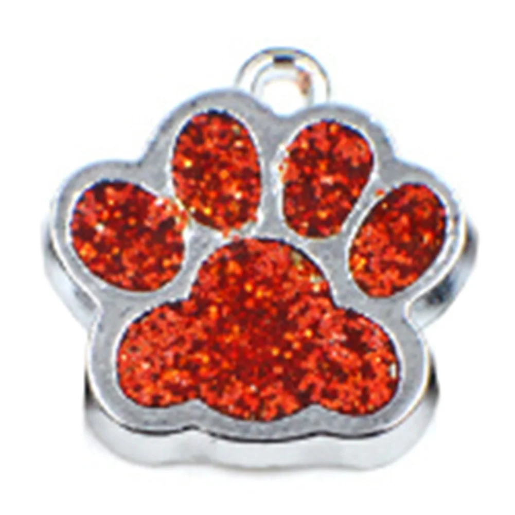 

Lovely Crystal Animal Pet Memorial Pendant Cat Dog Puppy Paw Print Pendant Necklace Rhinestonedrop Shipping Without Chain