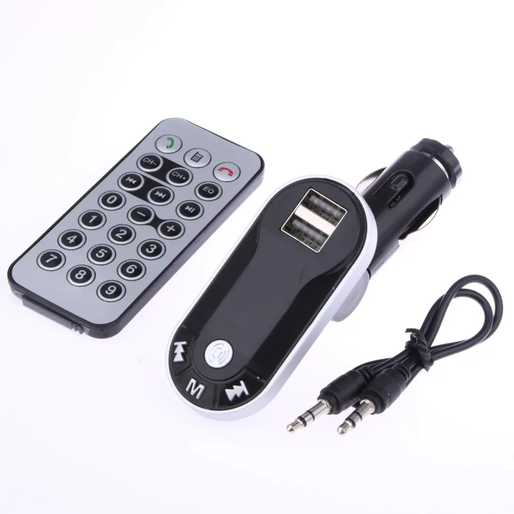 4 in 1 Wireless Handsfree Bluetooth Car Kit FM Transmitter Audio Music