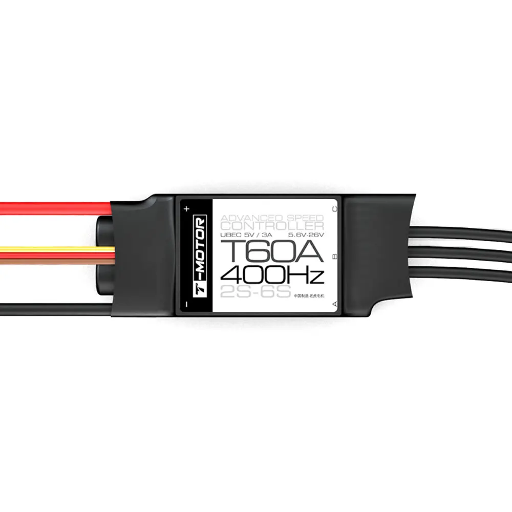

T-MOTOR T60A (2-6S 400HZ WITH BEC) Brushless Motor Electronic Speed Controller for Multicopter