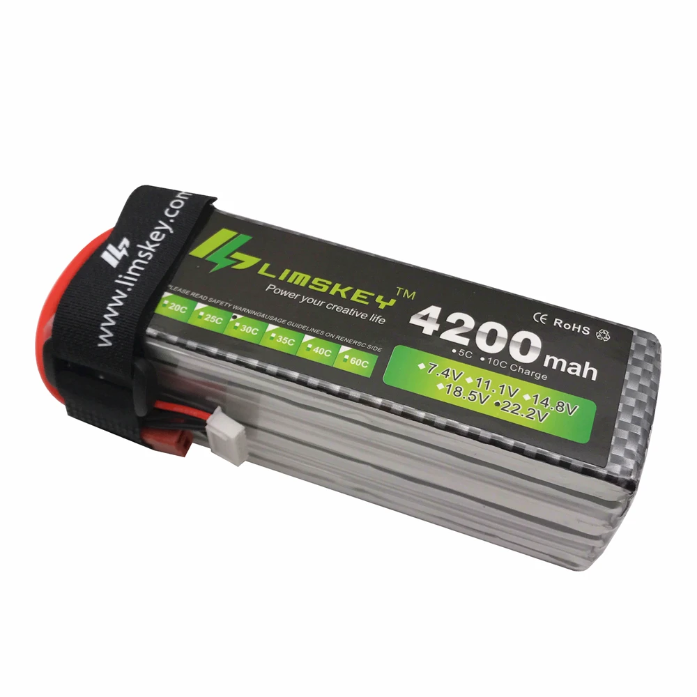 Limskey Power 22 2 V 4200 MAH Lipo батарея 30C для дистанционного управления вертолетом и