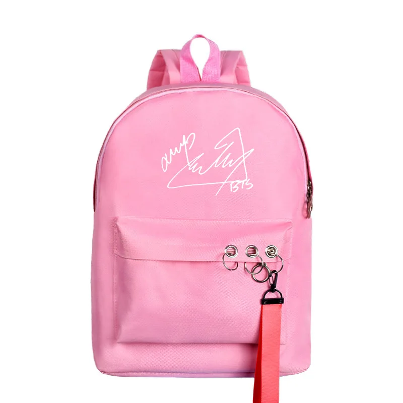 Новейший KPOP suga jungkook Jimin V фирменный холщовый рюкзак kpop корейский стиль для мужчин и женщин школьные сумки розовый рюкзак - Цвет: JIMIN
