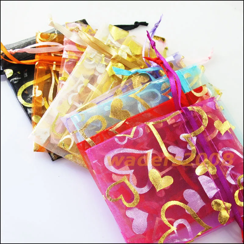 

10Pcs Mixed Organza Wedding Party Favor Gift Candy Bag Jewelry 7x9cm