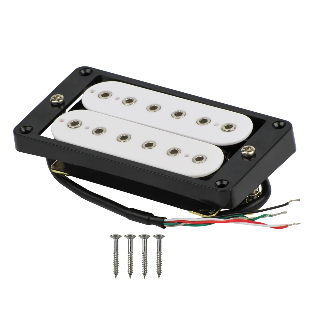FLEOR White Bridge Double Coil Humbucker Electric Guitar Pickup Ceramic