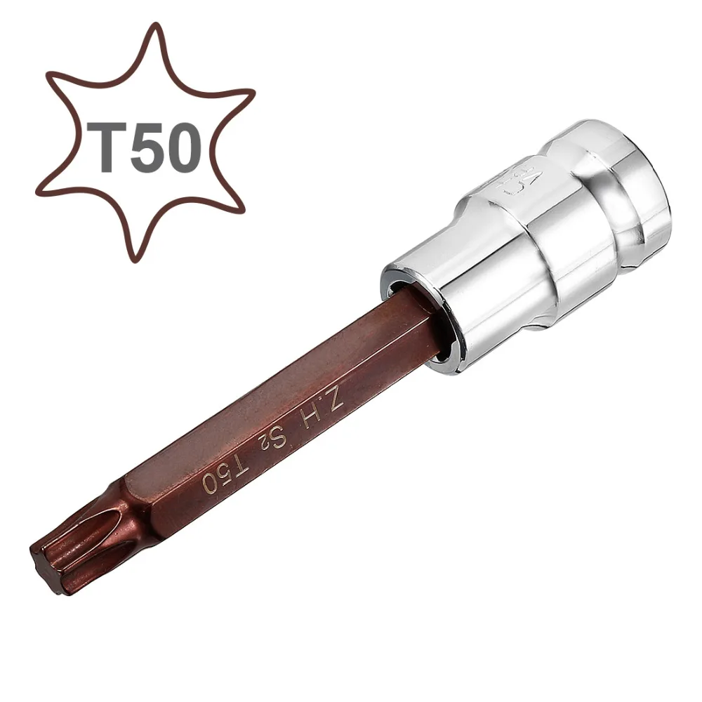UXCELL 1/2 дюймовый привод T50 Torx Бит сверхдлинное гнездо S2 сталь в сделай сам ручное